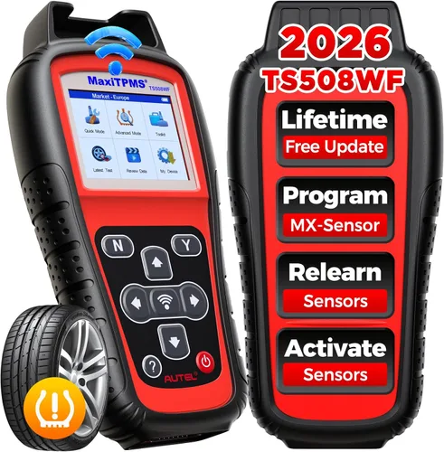Autel MaxiTPMS TS508WF TPMS Herramienta de programación, WiFi 2026 Ver. de TS508 TS501 Pro TS408S, sensores TPMS Program Autel (315/433MHz), TPMS