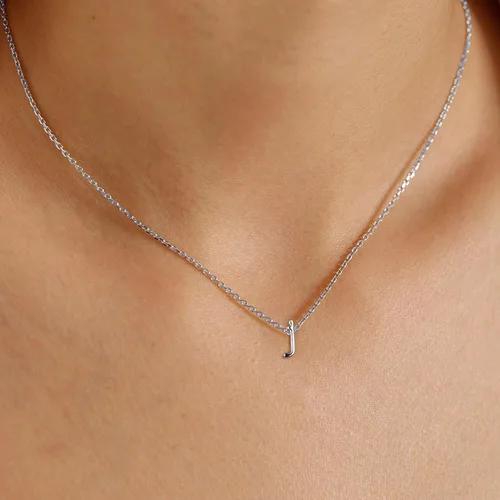 Miniatura 2 de MONOOC - Collares con inicial minúscula para mujeres y niñas, chapado en oro de 14 quilates, minimalista personalizado con nombre con monograma