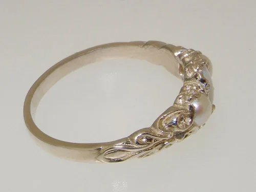 Miniatura 5 de Anillo de plata de ley 925 auténtico ópalo y perlas cultivadas para mujer