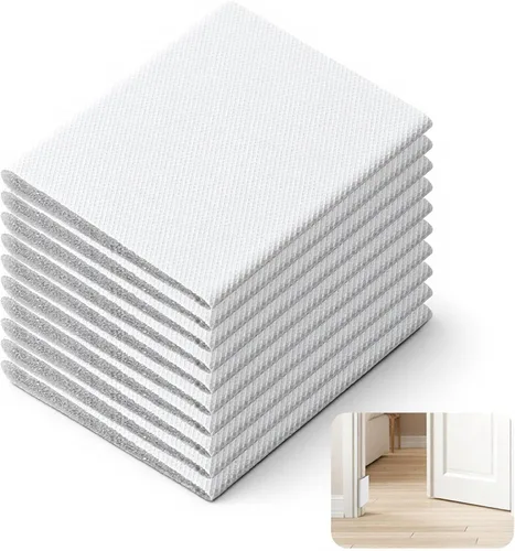 TIESOME 10 sellos de esquina de puerta, sellos autoadhesivos para esquinas de puerta, burletes de espuma, para sellar marcos de puertas, tapones de