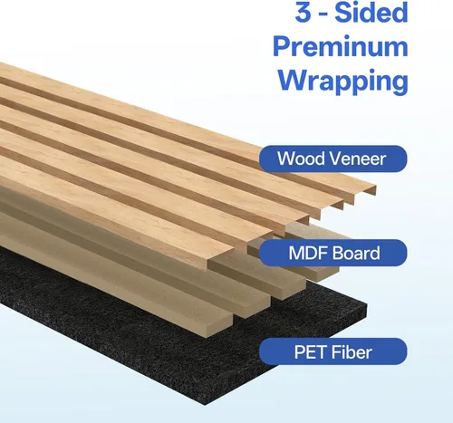 Miniatura 4 de PIWA Paneles de pared acústicos Muestras absorbentes de sonido 5pcs