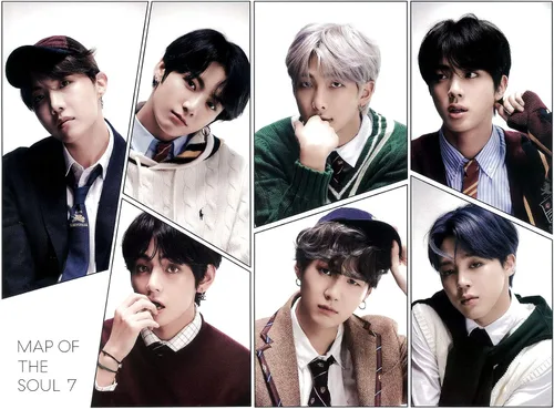 Miniatura 2 de BTS MAP of The Soul: 7 [4 ver] Álbum+Póster Oficial Plegado (4 ver.)+Tarjeta fotográfica adicional+Máscara KPOP Premium (ver. 4)