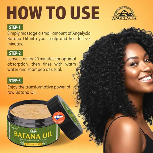 Miniatura 4 de ANGELYCIA Aceite de batana crudo para el crecimiento del cabello y estimulador del cuero cabelludo - Aceite para el cabello 100% puro de Honduras