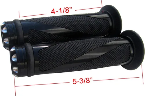 Miniatura 3 de Puños de gel para manillar de motocicleta (0.866 in, aluminio, CNC, 0.866 in), color negro