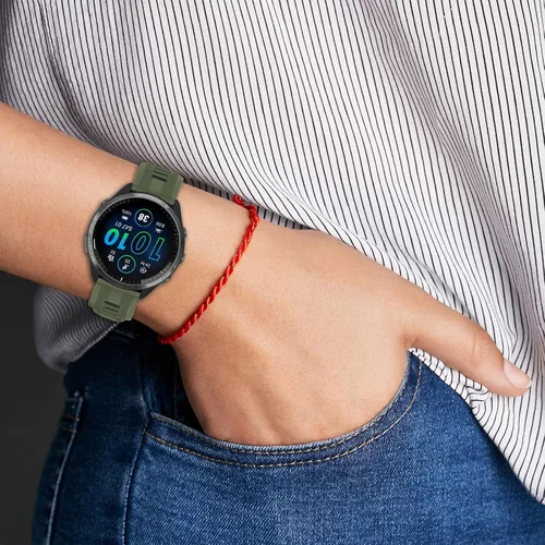 Miniatura 4 de Correa compatible con reloj Garmin Forerunner 965 – Correa de repuesto de silicona suave para reloj inteligente 965 para mujeres y hombres