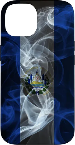 Miniatura 4 de Funda para iPhone 12/12 Pro Smoky El Salvador Bandera - Funda de Orgullo Salvadoreño Estilo Humo