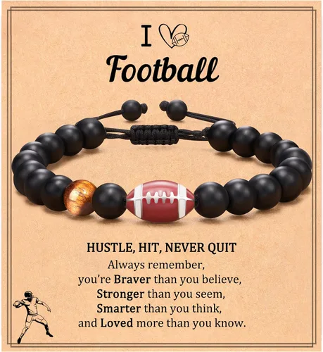 Miniatura 13 de Brazalete de béisbol/fútbol/baloncesto/hockey/golf/fútbol americano para regalos para niños y hombres