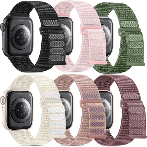 Miniatura 21 de WJK Correas elásticas de nailon compatibles con correas de Apple Watch de 1.496 in 1.575 in 1.614 in 1.654 in 1.732 in 1.772 in 1.811 in 1.929 in