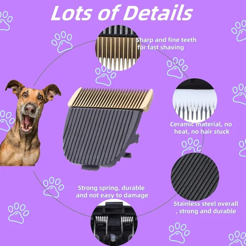 Miniatura 3 de PetPhindU Cuchilla de corte de pelo para perros, cuchillas de repuesto profesionales para mascotas, accesorio para perros y gatos para Baorun P2/P3