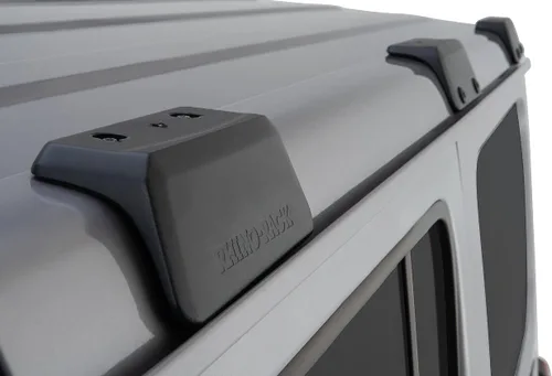 Miniatura 10 de Rhino-Rack Jeep Wrangler JL Unlimited 4 puertas duro interno estructural portaequipajes/sistema de montaje de 3 bases de columna vertebral desnuda