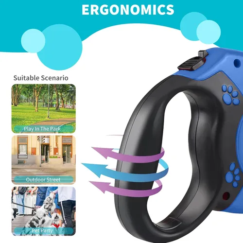 Miniatura 3 de PETCUTE Correa retráctil para caminar para perro, correa extensible de entrenamiento para perros, correas convenientes para perros pequeños