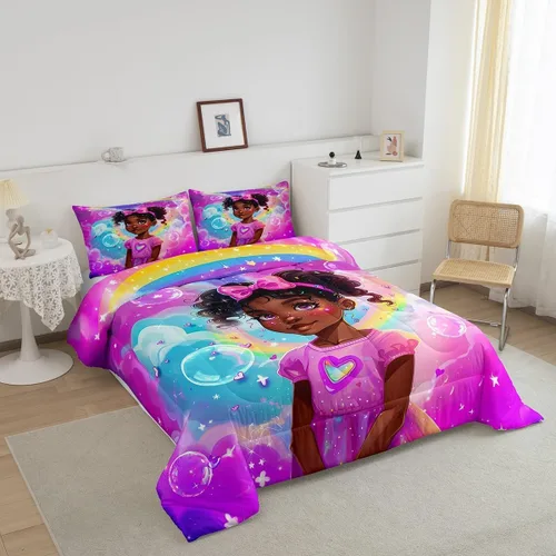 Miniatura 116 de Erosebridal Juego de ropa de cama de princesa de ballet, tamaño Queen, juego de edredón de 3 piezas para niñas bailarinas de ballet, lindo juego