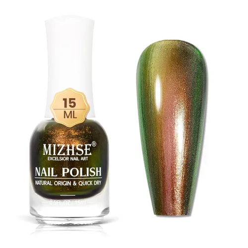 Miniatura 24 de MIZHSE Esmalte de uñas de secado rápido, esmalte de uñas blanco lechoso de secado al aire rápido, 15 ml de esmalte de uñas a base de agua regular