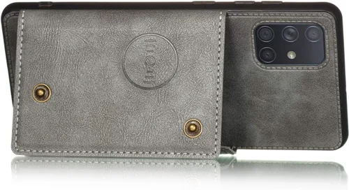 Miniatura 3 de Funda compatible con Redmi Note 12 Pro+, compatible con Xiaomi Redmi Note 12 Pro Plus 5G 22101316UCP de piel sintética, color gris
