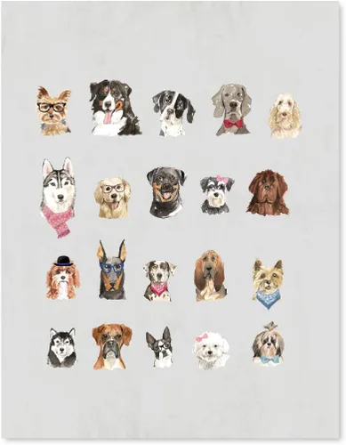 Miniatura 42 de Andaz Press Póster impreso para pared de perro, 8.5 x 11 pulgadas, Shih Tzu en lazo rosa, 1 paquete, regalo de cumpleaños de Navidad, sin marco