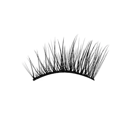 Miniatura 381 de Pooplunch - Pestañas postizas finas de visón sintético, estilo ojo de gato, naturales, cruzadas, tipo racimo, efecto 8D de volumen, tiras