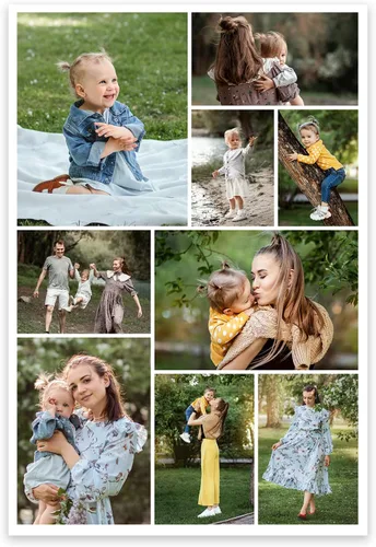 Miniatura 9 de CCWACPP Impresiones de collage en lienzo con tus fotos para familia, boda, bebé, mascota, perro, imagen en lienzo personalizada, foto personalizada