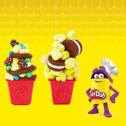 Miniatura 7 de Play-Doh Kitchen Creations - Juego de alimentos para fiesta de palomitas de maíz con 6 latas no tóxicas