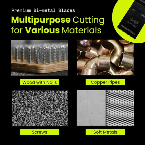 Miniatura 3 de Smithology - Juego de 20 hojas de sierra oscilantes multiherramienta, para metal y madera Cuts Metal, Wood, Nails and Drywall: 4 Bi-Metal, 4