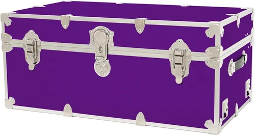Miniatura 25 de Rhino Trunk & Case Maletero grande clásico, 32 x 18 x 14 pulgadas, capacidad de más de 1500 libras, muchos colores, tapa de cierre suave. Fuerte