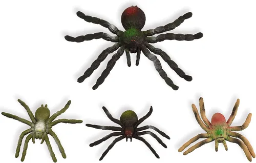 Miniatura 8 de BOHS - Araña jiggly de goma, elástica y apretada, realista, grande, suave, elástica, juguete blando de Halloween, chinches de broma, 5.5 pulgadas