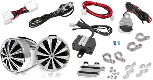 Lanzar Sistema de amplificador de altavoz impermeable para motocicleta, juego de altavoces resistentes a la intemperie de 3 pulgadas, 700 W, entrada
