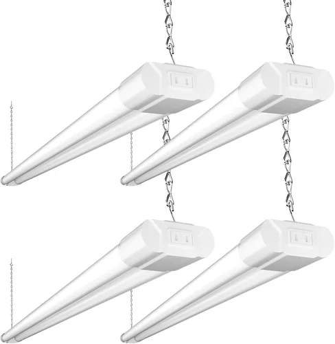 Miniatura 11 de BBOUNDER Lámpara LED de 2 pies para tienda, súper brillante, 2200 lúmenes, luz blanca fría de 6500 K, montaje en techo o colgante, iluminación Blanco