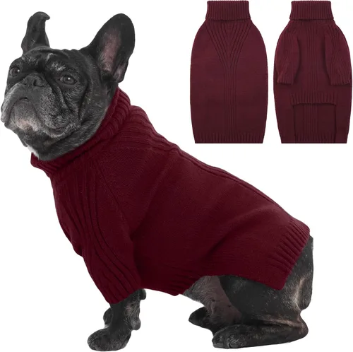 Miniatura 38 de IECOii Suéter extragrande para perro, suéteres térmicos cálidos para perros de raza gigante, ropa de punto, cuello alto de invierno, elástica