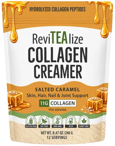 Miniatura 11 de ReviTEAlize - Crema de colágeno para café, té y otras bebidas, crema sin lácteos con péptidos de colágeno bovino alimentados con pasto y aceite MCT