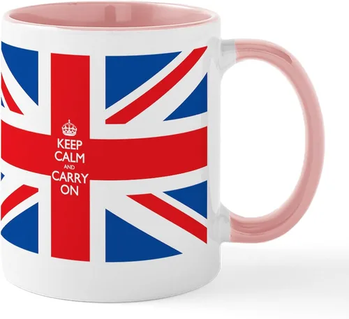 Miniatura 57 de CafePress Born American, British By Hea Taza de café de cerámica de 11 oz (11.0 fl oz)