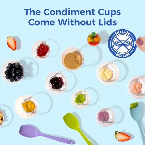Miniatura 2 de Fit Meal Prep Paquete de 2500 Vasos de Condimentos de 1 oz Sin BPA Sin Tapas, Contenedores Desechables para Shots de Gelatina, Tazas Pequeñas