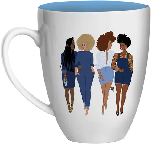 Miniatura 2 de African American Expressions - Nicholle Kobi Sistah Talk Mug (15 oz) CHMUG34, color blanco