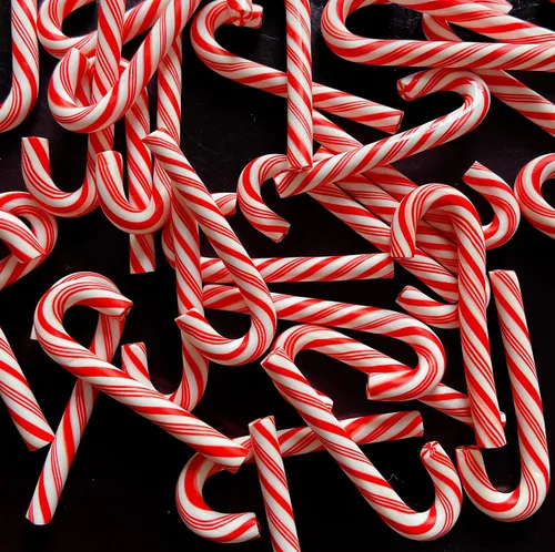 Miniatura 4 de Bastones de caramelo de arcilla rojos y blancos, bastones de caramelo de Navidad, bastón de caramelo sintético, palo de Navidad, mini polímero