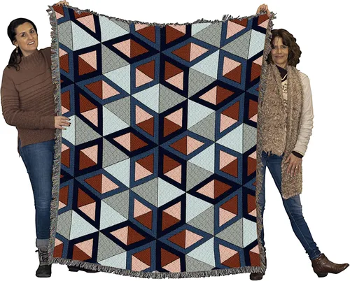 Miniatura 11 de Pure Country Weavers Manta con diseño de estrellas y diseño de bayas, diseño de tapiz tejido de algodón, fabricada en los Estados Unidos