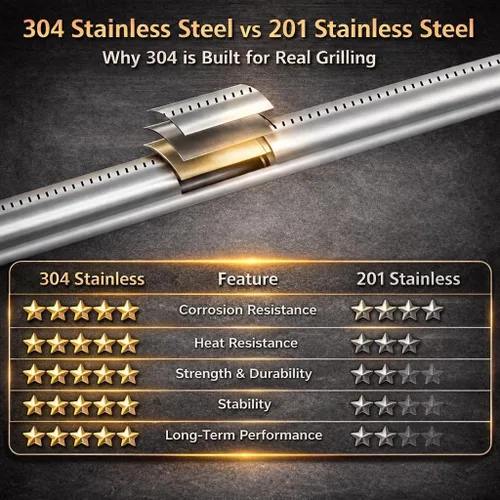 Miniatura 4 de QuliMetal Piezas de parrilla para Weber Genesis 330, quemadores de parrilla para Weber Genesis E330 E320 E310 S310 S320 S330 parrillas de gas