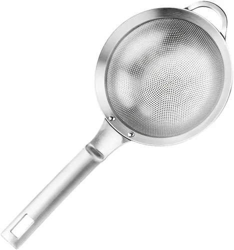 Miniatura 11 de Cabilock Coladores de malla fina para cocina, colador de grasa de acero inoxidable con asa para filtro de aceite, tamiz de grasa y tamiz de espuma