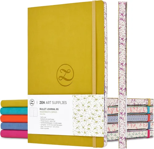 Miniatura 12 de Lindo Diario Grande de Puntos B5 - Disfruta del Bullet Journaling con Cubierta Suave de 7x10 pulgadas, Papel Grueso de 120gsm Sin Traspaso, Diario