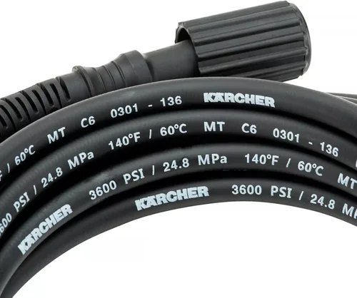 Miniatura 5 de Kärcher Manguera de extensión de alta presión de 25 pies para lavadoras a presión de hasta 3600 PSI - con adaptadores incluidos - Conexión rápida