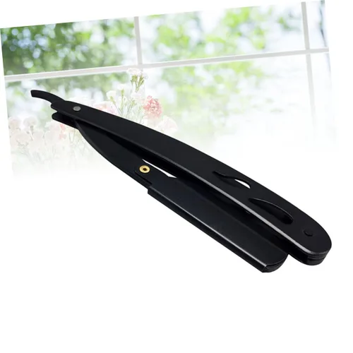 Miniatura 9 de Cabilock 2 unids Barber Foil Shaver Portable Acero Inoxidable Recta Razor Fácil de Abrir Guardia