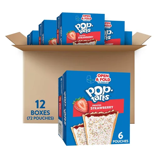 Pop-Tarts Pasteles tostadores, fresa esmerilada, 22 onzas (72 unidades)