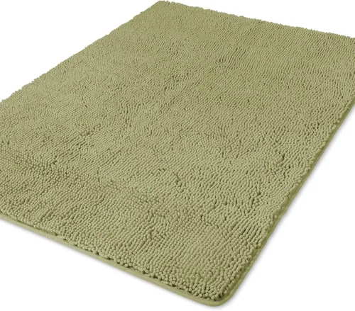Miniatura 245 de Yeaban Alfombra de pasillo de baño de 24 x 72 pulgadas, antideslizante, alfombra de baño larga de felpilla gruesa, absorbente y lavable, alfombra