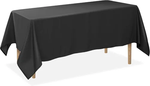 Miniatura 40 de Lann's Linens - Mantel rectangular de tela de poliéster de primera calidad para bodas, banquetes y restaurantes Blanco