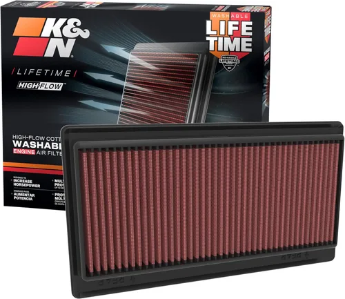 K&N Filtro de aire de motor original de alto flujo de por vida: aumento de potencia: Premium, lavable: compatible con Acura/Honda 2022-2026: MDX,