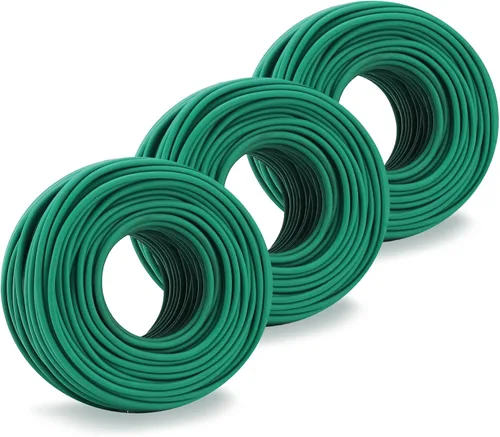 Miniatura 9 de YDSL Alambre Suave para Plantas de 66 Pies, Ataduras de Jardín Verdes con Giro para Plantas, Organización de Oficina y Hogar (Diámetro - 2.5MM)