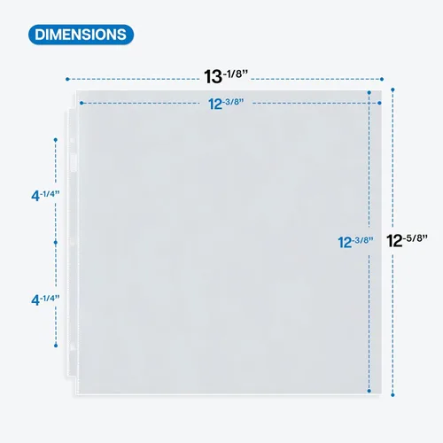 Miniatura 3 de Dunwell Páginas de repuesto para álbumes de recortes de 12 x 12 pulgadas, paquete de 25 unidades, 1 bolsillo súper pesado