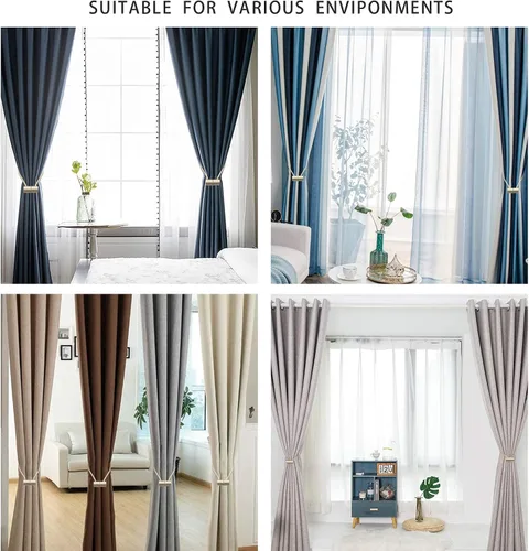 Miniatura 7 de Alzapaños magnéticos para cortinas, alzapaños de cortina mejorados de 16 pulgadas, fuertes imanes para cortinas para el hogar y la oficina, lazos