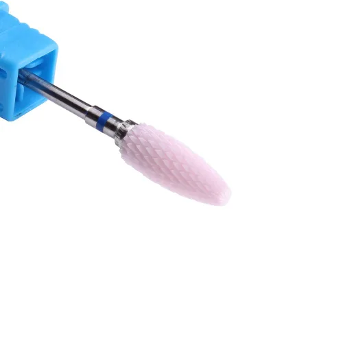 Miniatura 6 de Broca de cerámica de grano grueso para uñas, broca de archivo de cono de cerámica blanca, herramienta de arte de uñas de gel estilo llama 3/32