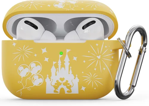 Miniatura 10 de Funda grabada de dos tonos compatible con Apple AirPods Pro de 2ª generación de 1ª generación, funda protectora completa de silicona para AirPods