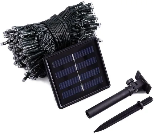 Miniatura 7 de Joomer Luces solares de Navidad para exteriores, paquete de 2 unidades en total de 144 pies, 400 LED, 8 modos, impermeables, luces solares de Blanco