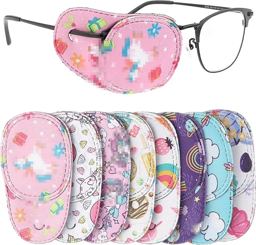 Lusofie Parches cómodos para los ojos de los niños para el tratamiento de la ambliopía (Lazy Eye) – Divertidos diseños coloridos, se adapta a ambos